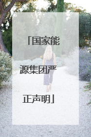 国家能源集团严正声明