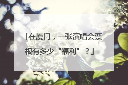 在厦门，一张演唱会票根有多少“福利”？