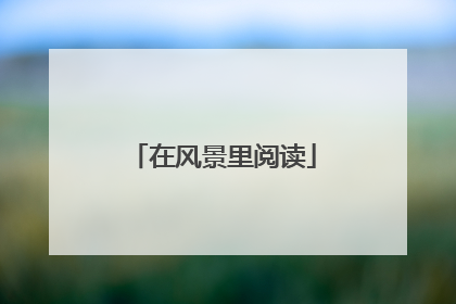 在风景里阅读