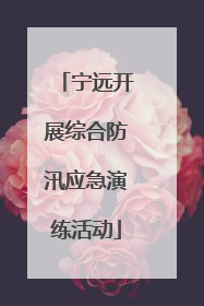 宁远开展综合防汛应急演练活动