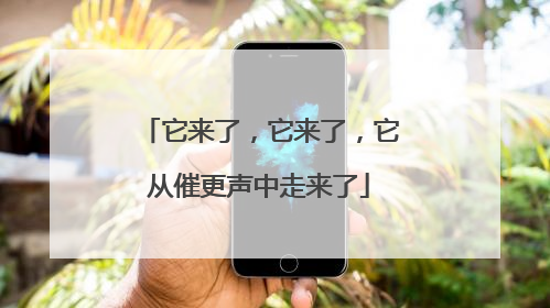 它来了，它来了，它从催更声中走来了