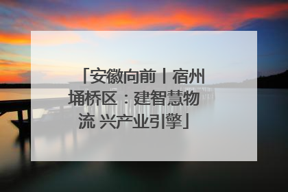 安徽向前丨宿州埇桥区：建智慧物流 兴产业引擎