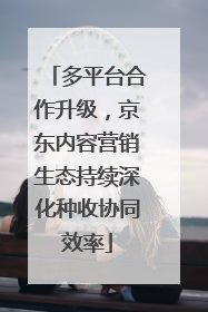 多平台合作升级，京东内容营销生态持续深化种收协同效率