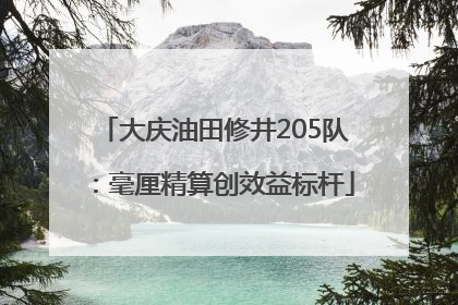 大庆油田修井205队：毫厘精算创效益标杆