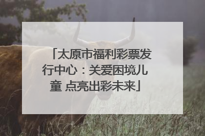 太原市福利彩票发行中心：关爱困境儿童 点亮出彩未来