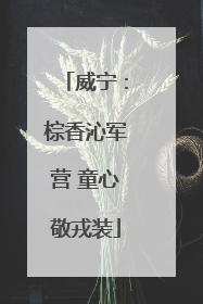 威宁：棕香沁军营 童心敬戎装