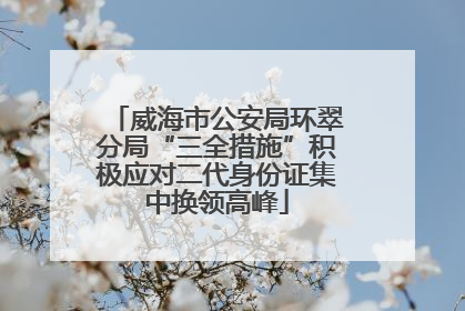威海市公安局环翠分局“三全措施”积极应对二代身份证集中换领高峰