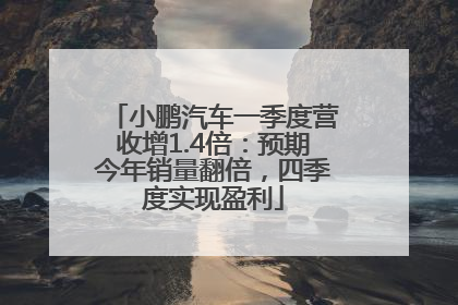 小鹏汽车一季度营收增1.4倍：预期今年销量翻倍，四季度实现盈利