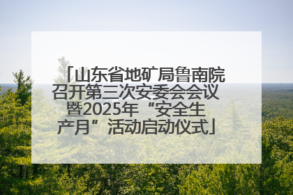 山东省地矿局鲁南院召开第三次安委会会议暨2025年“安全生产月”活动启动仪式