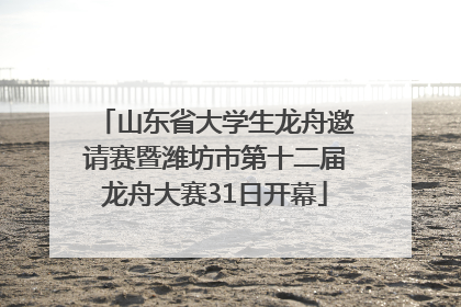 山东省大学生龙舟邀请赛暨潍坊市第十二届龙舟大赛31日开幕