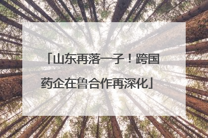 山东再落一子！跨国药企在鲁合作再深化