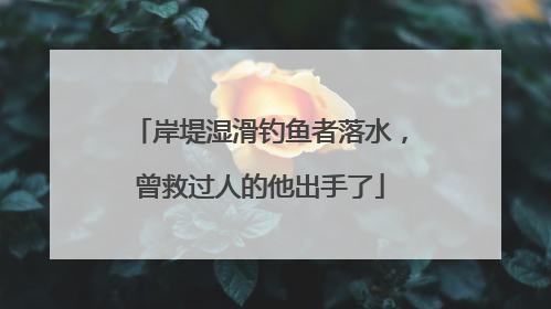 岸堤湿滑钓鱼者落水，曾救过人的他出手了