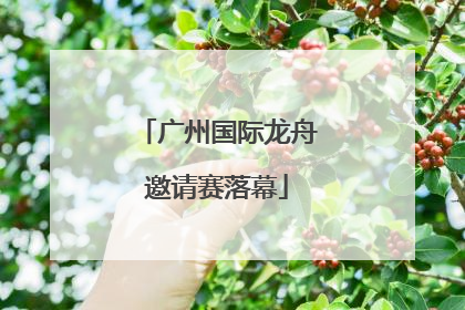 广州国际龙舟邀请赛落幕