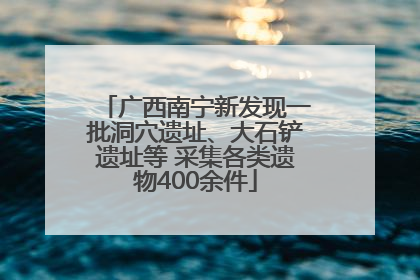 广西南宁新发现一批洞穴遗址、大石铲遗址等 采集各类遗物400余件