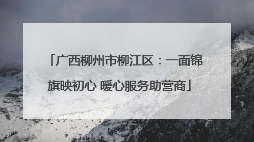 广西柳州市柳江区：一面锦旗映初心 暖心服务助营商