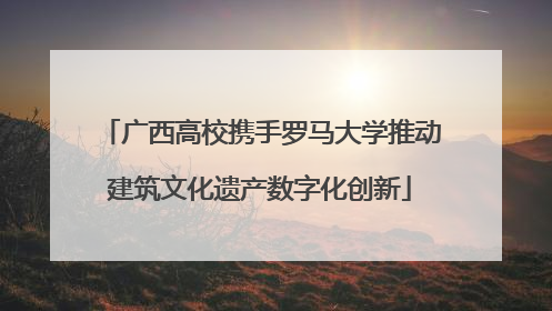广西高校携手罗马大学推动建筑文化遗产数字化创新