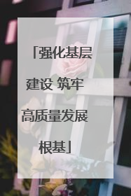 强化基层建设 筑牢高质量发展根基