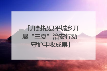 开封杞县平城乡开展“三夏”治安行动 守护丰收成果