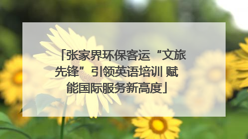 张家界环保客运“文旅先锋”引领英语培训 赋能国际服务新高度