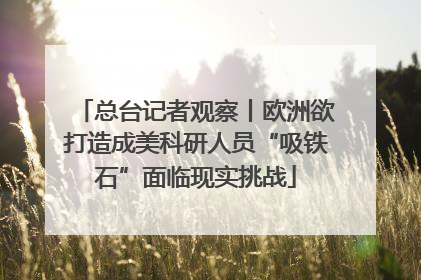 总台记者观察丨欧洲欲打造成美科研人员“吸铁石”面临现实挑战