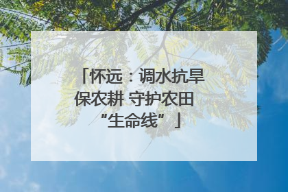 怀远：调水抗旱保农耕 守护农田 “生命线”