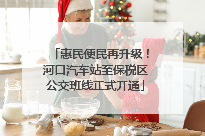 惠民便民再升级！河口汽车站至保税区公交班线正式开通