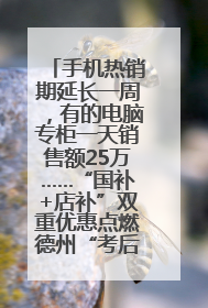 手机热销期延长一周，有的电脑专柜一天销售额25万……“国补+店补”双重优惠点燃德州“考后经济”