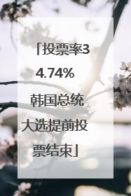 投票率34.74% 韩国总统大选提前投票结束