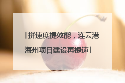 拼速度提效能，连云港海州项目建设再提速