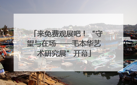 来免费观展吧！“守望与在场——毛本华艺术研究展”开幕