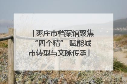 枣庄市档案馆聚焦“四个精” 赋能城市转型与文脉传承