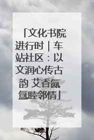 文化书院进行时｜车站社区：以文润心传古韵 艾香氤氲睦邻情