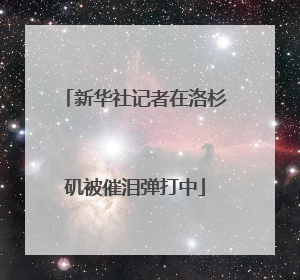 新华社记者在洛杉矶被催泪弹打中