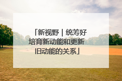 新视野｜统筹好培育新动能和更新旧动能的关系