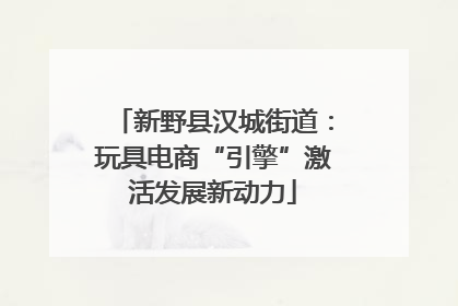 新野县汉城街道：玩具电商“引擎”激活发展新动力