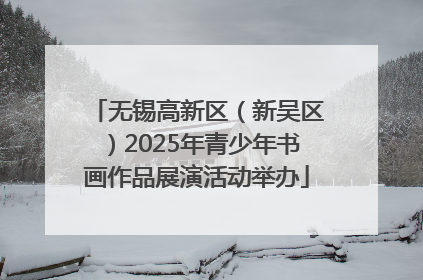 无锡高新区（新吴区）2025年青少年书画作品展演活动举办