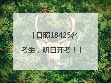 日照18425名考生，明日开考！