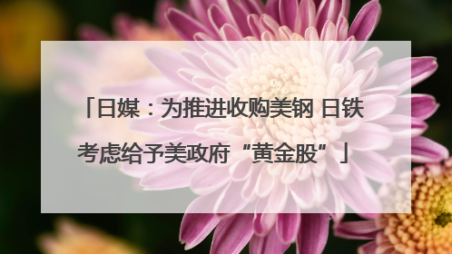 日媒：为推进收购美钢 日铁考虑给予美政府“黄金股”