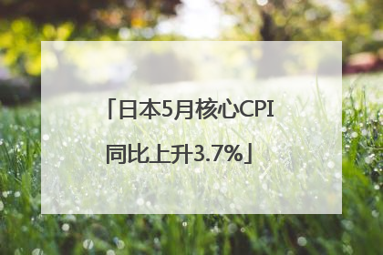 日本5月核心CPI同比上升3.7%