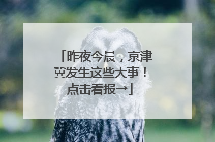 昨夜今晨，京津冀发生这些大事！点击看报→