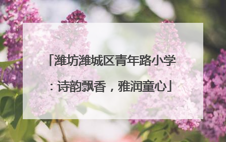 潍坊潍城区青年路小学：诗韵飘香，雅润童心