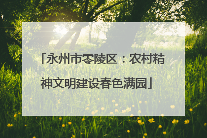 永州市零陵区：农村精神文明建设春色满园