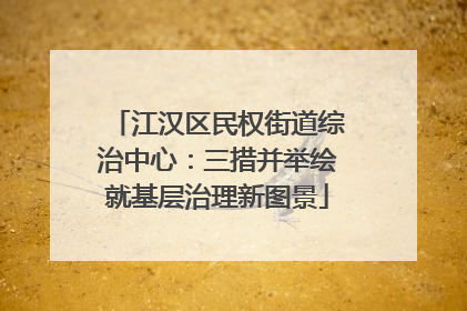 江汉区民权街道综治中心：三措并举绘就基层治理新图景