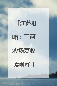 江苏盱眙：三河农场夏收夏种忙