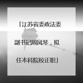 江苏省委政法委副书记周凤琴，拟任本科院校正职