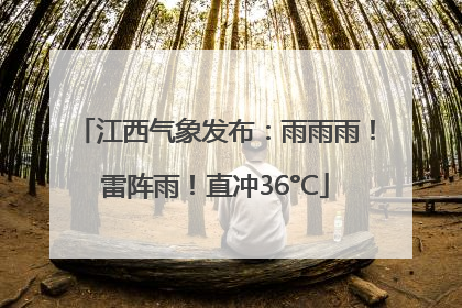 江西气象发布：雨雨雨！雷阵雨！直冲36°C