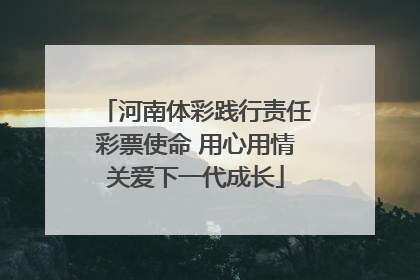 河南体彩践行责任彩票使命 用心用情关爱下一代成长
