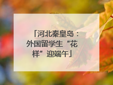河北秦皇岛：外国留学生“花样”迎端午