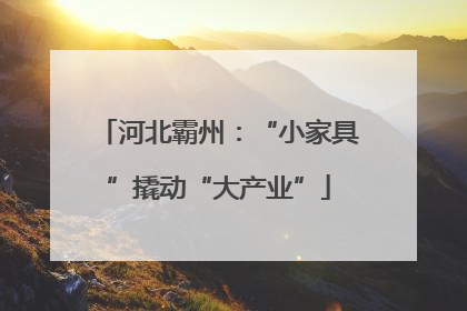 河北霸州：“小家具”撬动“大产业”