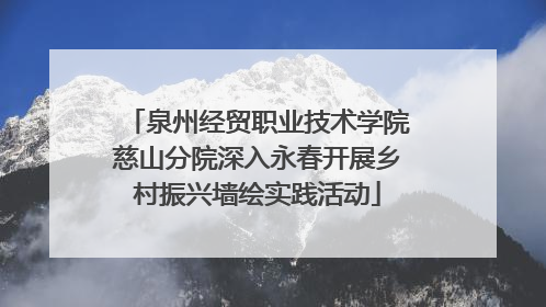 泉州经贸职业技术学院慈山分院深入永春开展乡村振兴墙绘实践活动